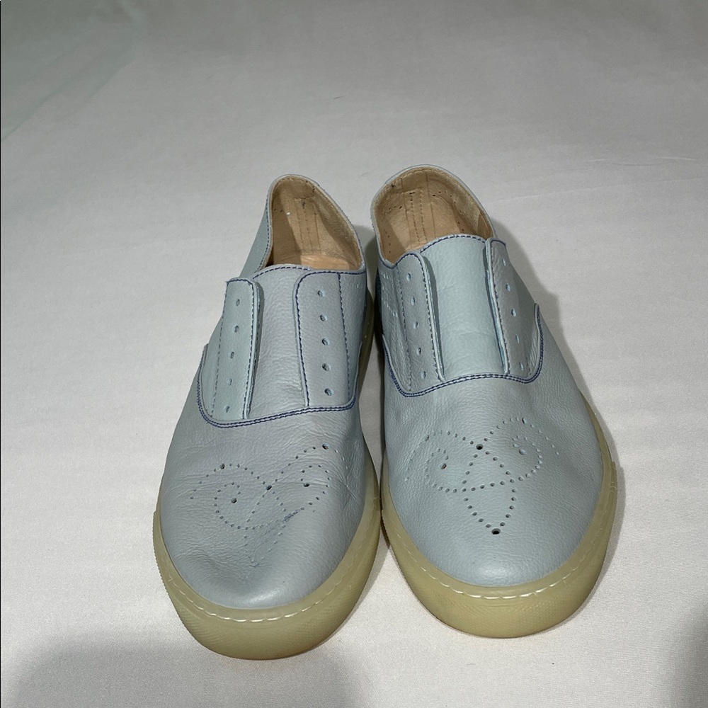 Fratelli Rossetti Sky Blue Perforated Loafers